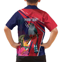 Haiti Personalized Kid Hawaiian Shirt Hispaniolan Trogon Tropical Vibes
