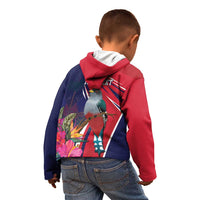 Haiti Personalized Kid Hoodie Hispaniolan Trogon Tropical Vibes