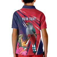 Haiti Personalized Kid Polo Shirt Hispaniolan Trogon Tropical Vibes