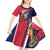 Haiti Personalized Kid Short Sleeve Dress Hispaniolan Trogon Tropical Vibes