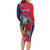 Haiti Personalized Long Sleeve Bodycon Dress Hispaniolan Trogon Tropical Vibes