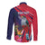 Haiti Personalized Long Sleeve Button Shirt Hispaniolan Trogon Tropical Vibes