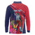 Haiti Personalized Long Sleeve Polo Shirt Hispaniolan Trogon Tropical Vibes