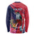 Haiti Personalized Long Sleeve Shirt Hispaniolan Trogon Tropical Vibes