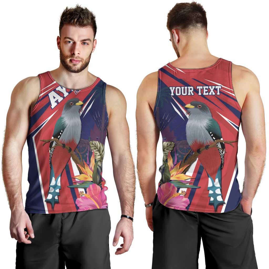 Haiti Personalized Men Tank Top Hispaniolan Trogon Tropical Vibes