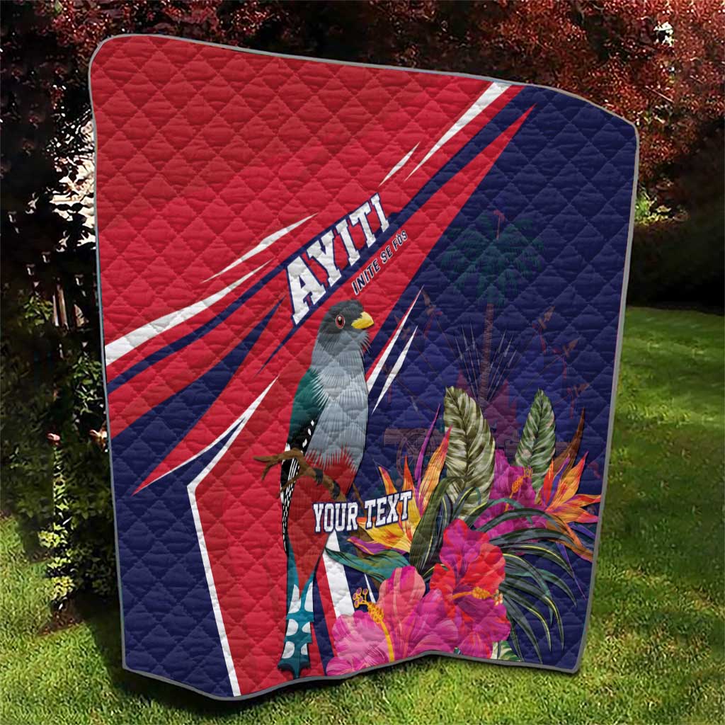 Haiti Personalized Quilt Hispaniolan Trogon Tropical Vibes