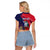 Haiti Personalized Raglan Cropped T Shirt Hispaniolan Trogon Tropical Vibes