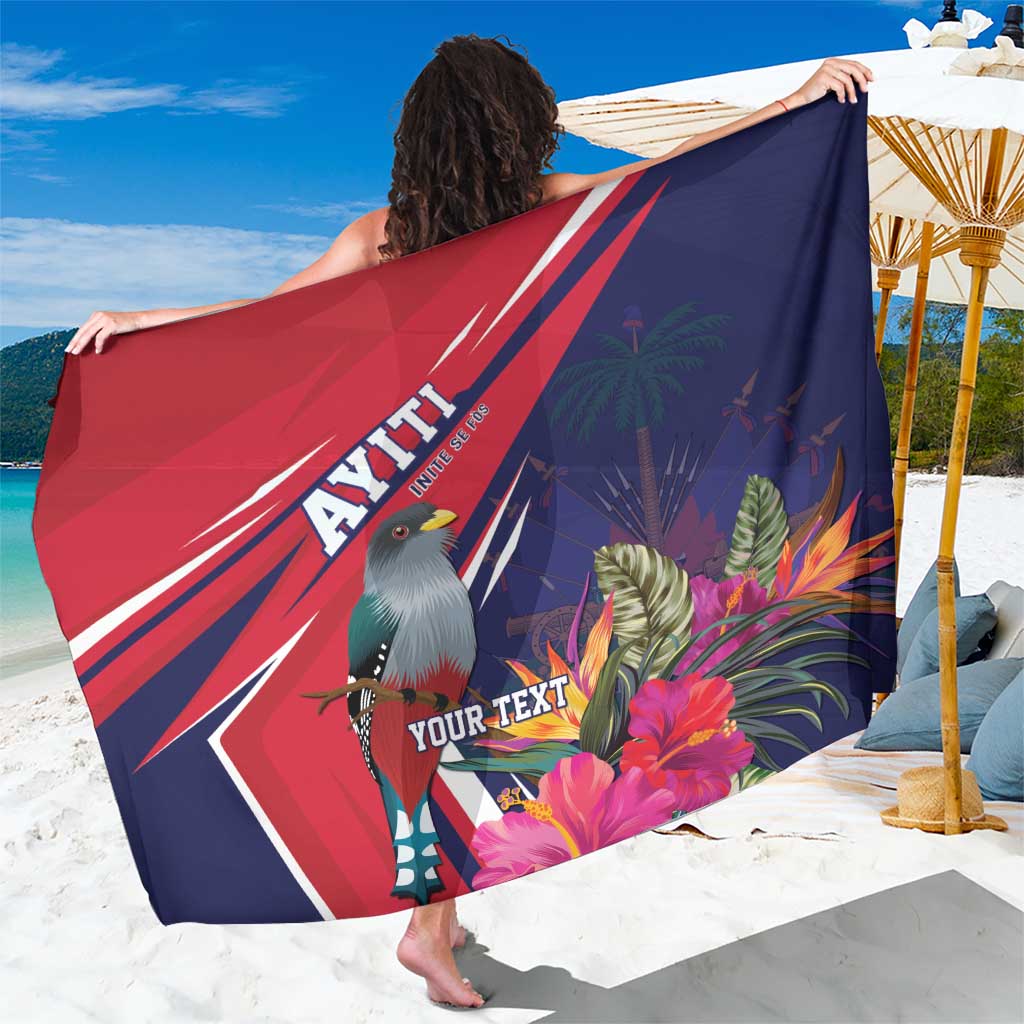 Haiti Personalized Sarong Hispaniolan Trogon Tropical Vibes