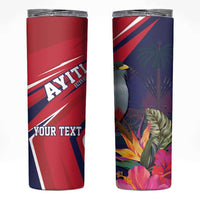 Haiti Personalized Skinny Tumbler Hispaniolan Trogon Tropical Vibes