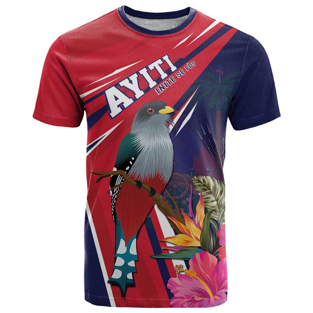 Haiti Personalized T Shirt Hispaniolan Trogon Tropical Vibes