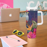 Haiti Personalized Tumbler With Handle Hispaniolan Trogon Tropical Vibes