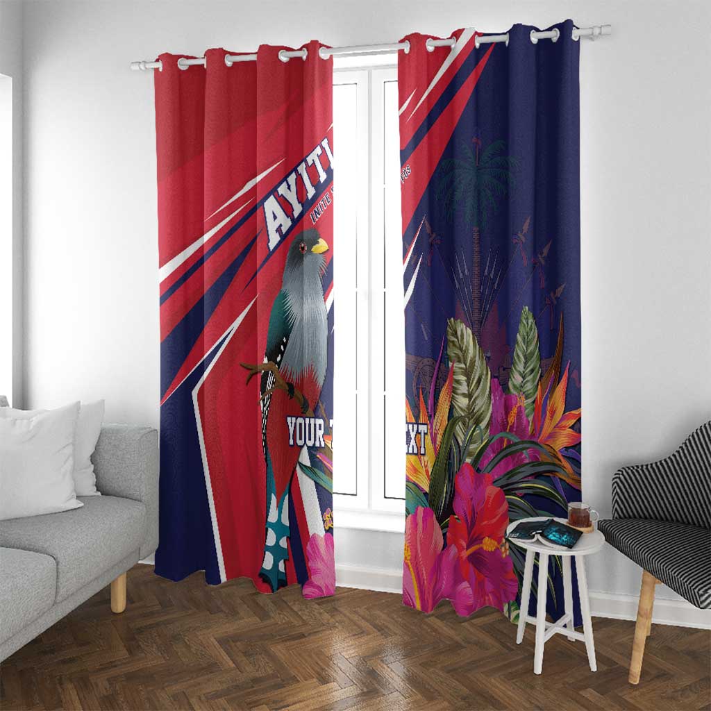 Haiti Personalized Window Curtain Hispaniolan Trogon Tropical Vibes
