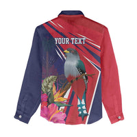 Haiti Personalized Women Casual Shirt Hispaniolan Trogon Tropical Vibes