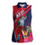 Haiti Personalized Women Sleeveless Polo Shirt Hispaniolan Trogon Tropical Vibes