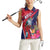 Haiti Personalized Women Sleeveless Polo Shirt Hispaniolan Trogon Tropical Vibes