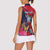 Haiti Personalized Women Sleeveless Polo Shirt Hispaniolan Trogon Tropical Vibes