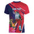 Haiti Personalized Women V-Neck T-Shirt Hispaniolan Trogon Tropical Vibes