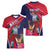 Haiti Personalized Women V-Neck T-Shirt Hispaniolan Trogon Tropical Vibes