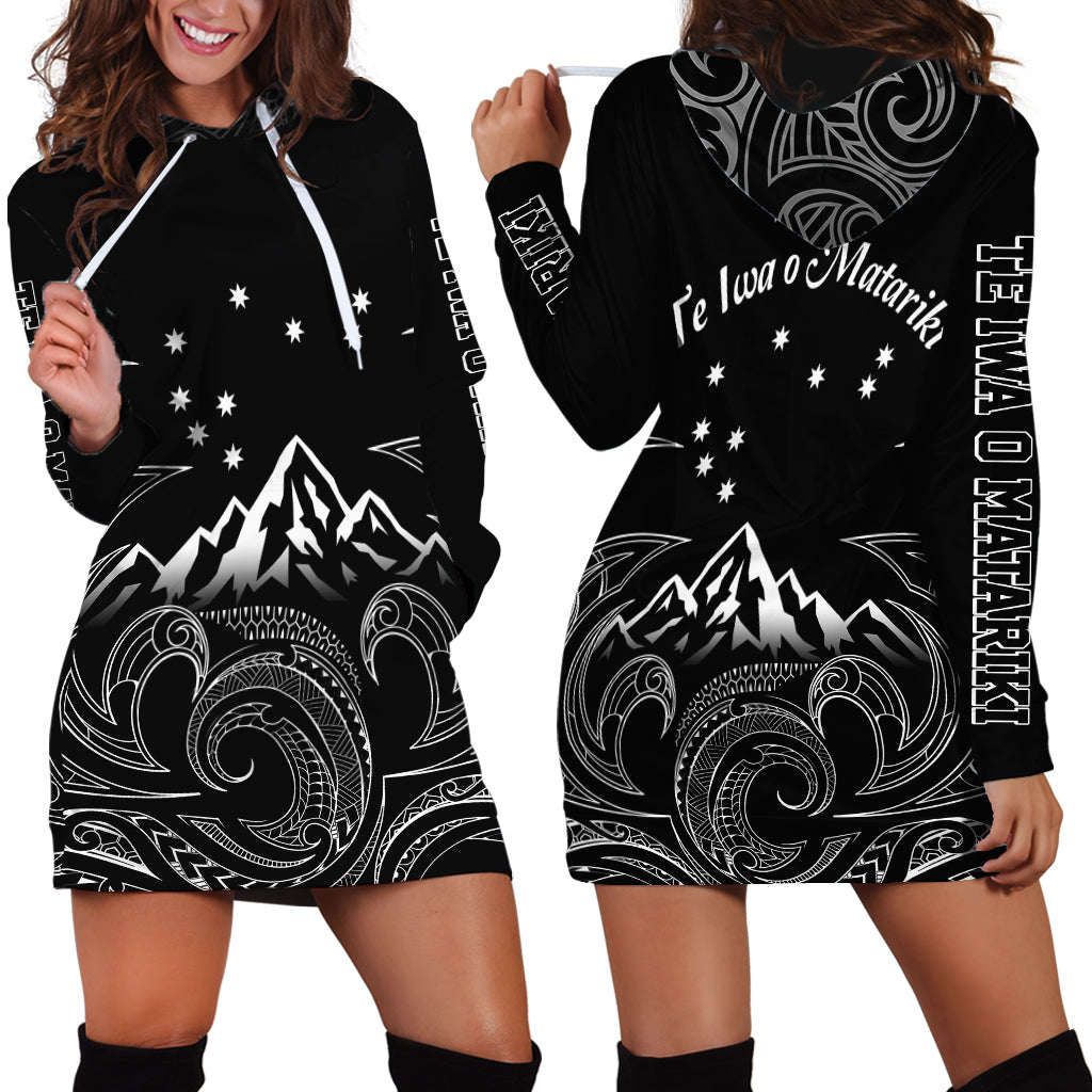New Zealand Hoodie Dress Maori Te Iwa o Matariki - Wonder Print Shop