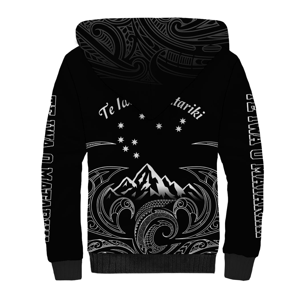 New Zealand Sherpa Hoodie Maori Te Iwa o Matariki - Wonder Print Shop