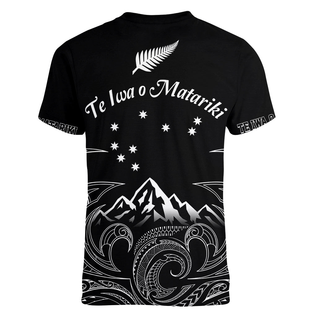 New Zealand Women V Neck T Shirt Maori Te Iwa o Matariki - Wonder Print Shop