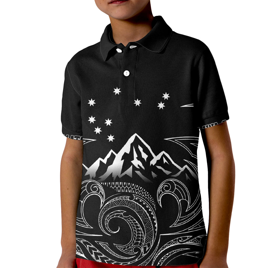 Peronsalised New Zealand Kid Polo Shirt Maori Te Iwa o Matariki - Wonder Print Shop