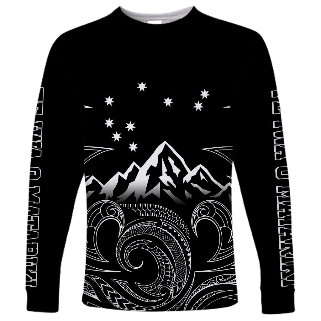Peronsalised New Zealand Long Sleeve Shirt Maori Te Iwa o Matariki - Wonder Print Shop