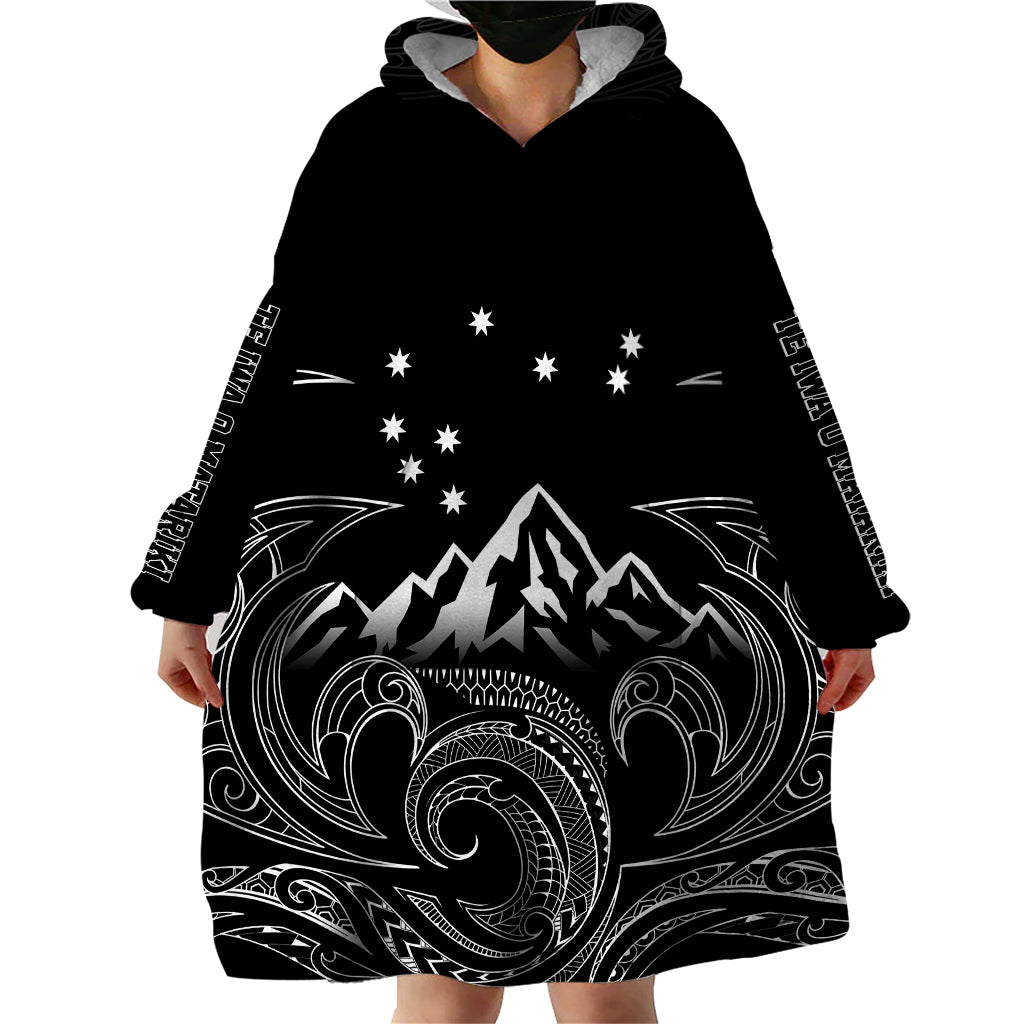 Personalised New Zealand Wearable Blanket Hoodie Maori Te Iwa o Matariki - Wonder Print Shop