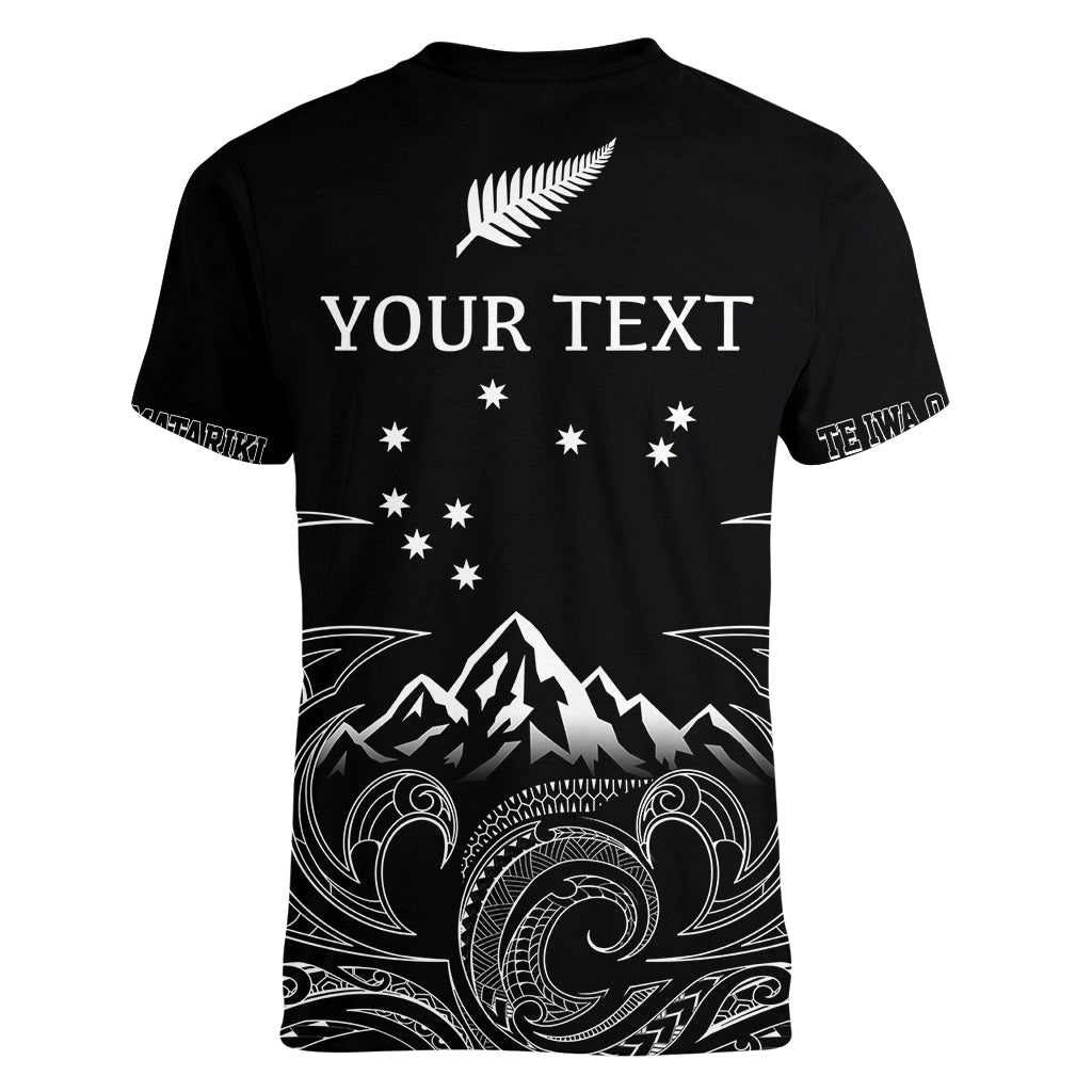 Personalised New Zealand Women V Neck T Shirt Maori Te Iwa o Matariki - Wonder Print Shop