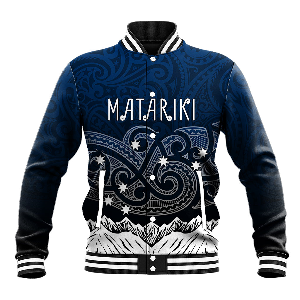 Personalised New Zealand Baseball Jacket Matariki Maori Patterns - Gradient LT7 - Wonder Print Shop