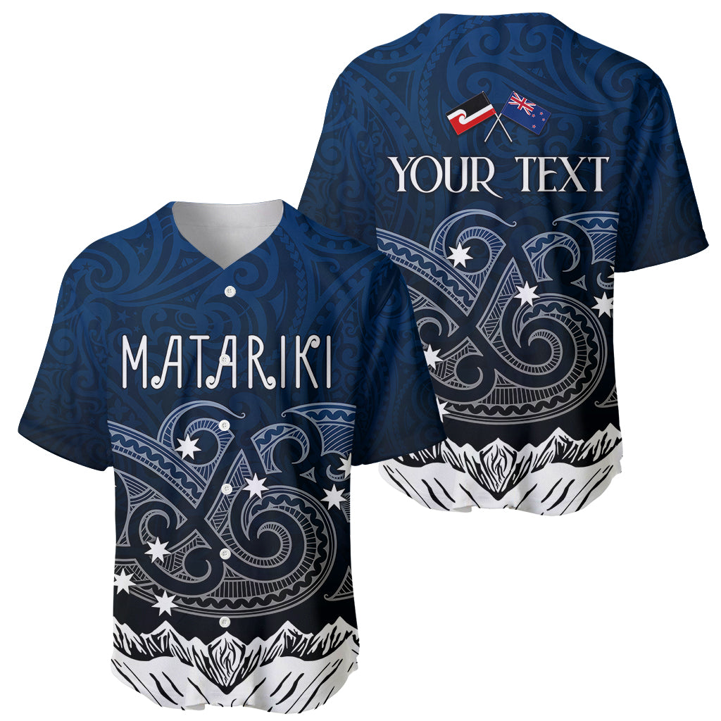 Personalised New Zealand Baseball Jersey Matariki Maori Patterns - Gradient LT7 - Wonder Print Shop