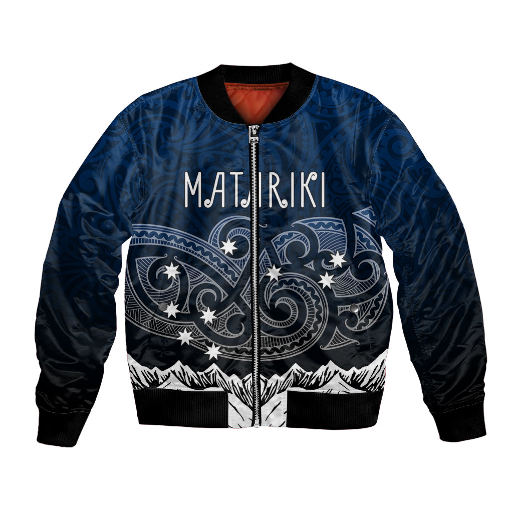 Personalised New Zealand Bomber Jacket Matariki Maori Patterns - Gradient LT7 - Wonder Print Shop
