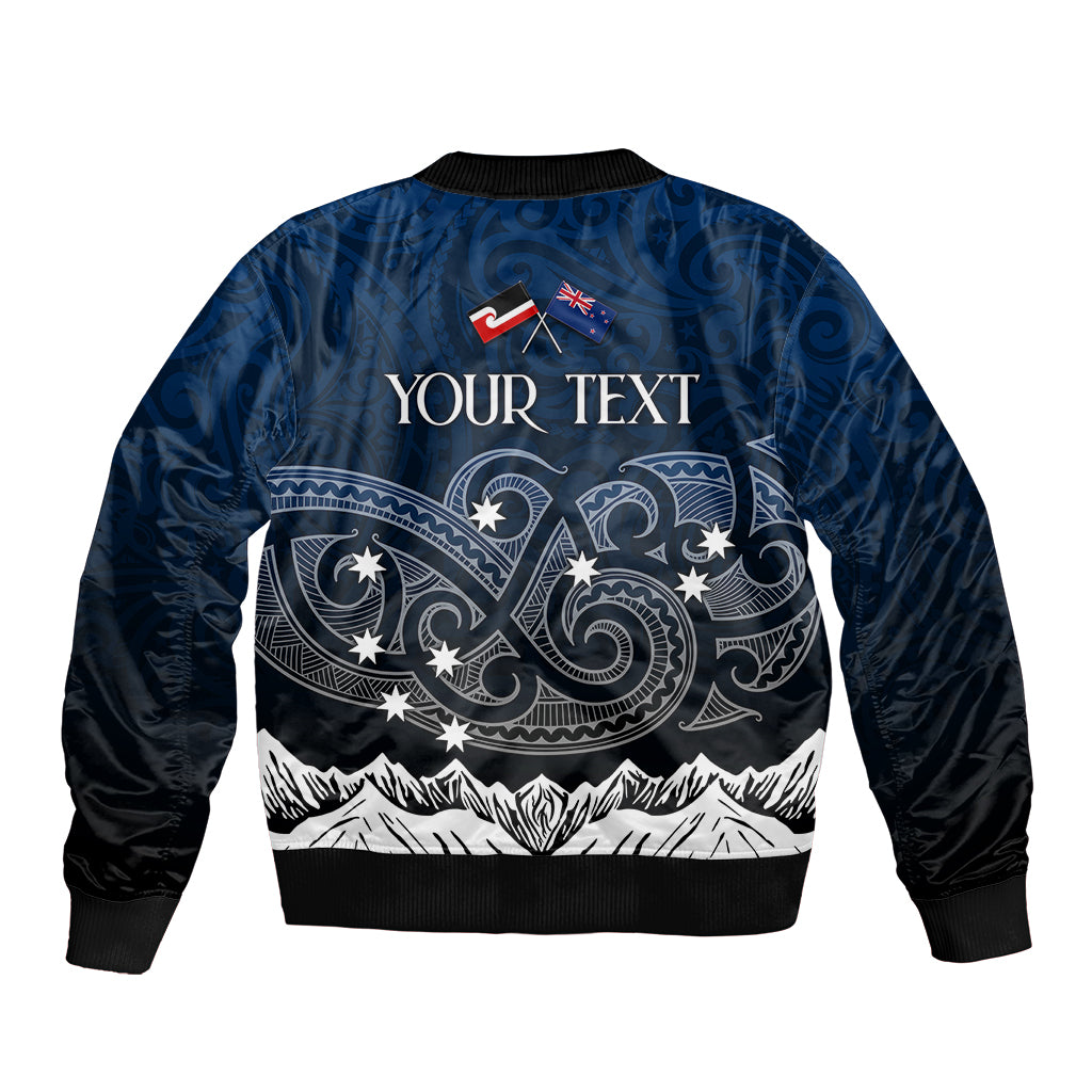 Personalised New Zealand Bomber Jacket Matariki Maori Patterns - Gradient LT7 - Wonder Print Shop