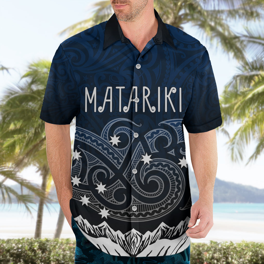 Personalised New Zealand Hawaiian Shirt Matariki Maori Patterns - Gradient - Wonder Print Shop