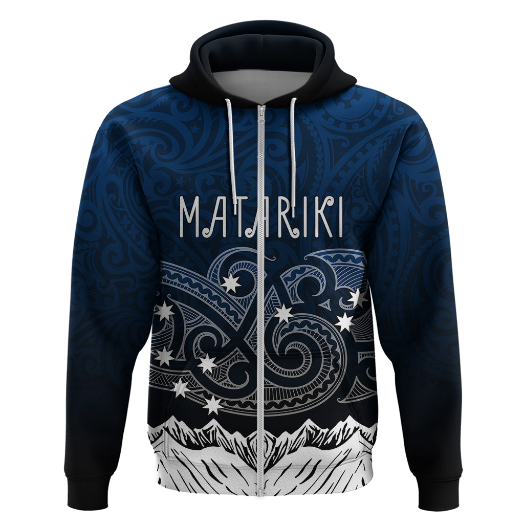 Personalised New Zealand Hoodie Matariki Maori Patterns - Gradient - Wonder Print Shop