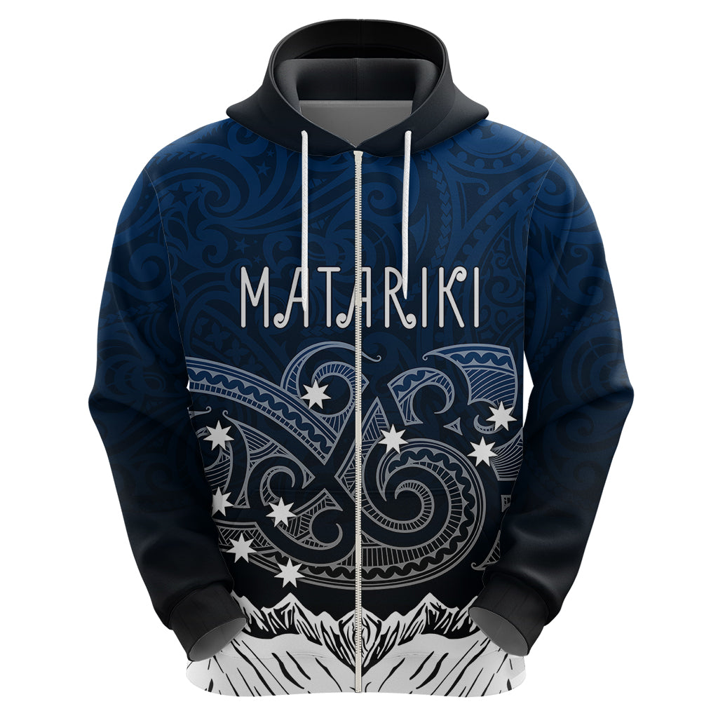 Personalised New Zealand Hoodie Matariki Maori Patterns - Gradient - Wonder Print Shop