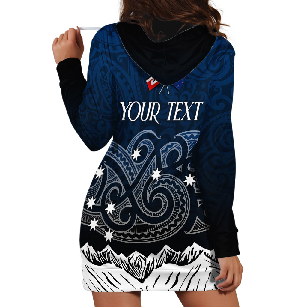 Personalised New Zealand Hoodie Dress Matariki Maori Patterns - Gradient - Wonder Print Shop