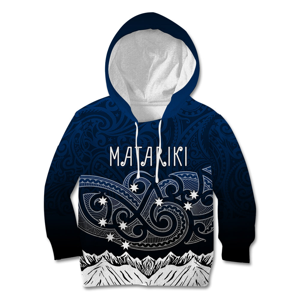 Personalised New Zealand Kid Hoodie Matariki Maori Patterns - Gradient - Wonder Print Shop