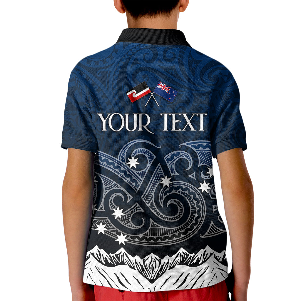 Peronsalised New Zealand Kid Polo Shirt Matariki Maori Patterns - Gradient - Wonder Print Shop