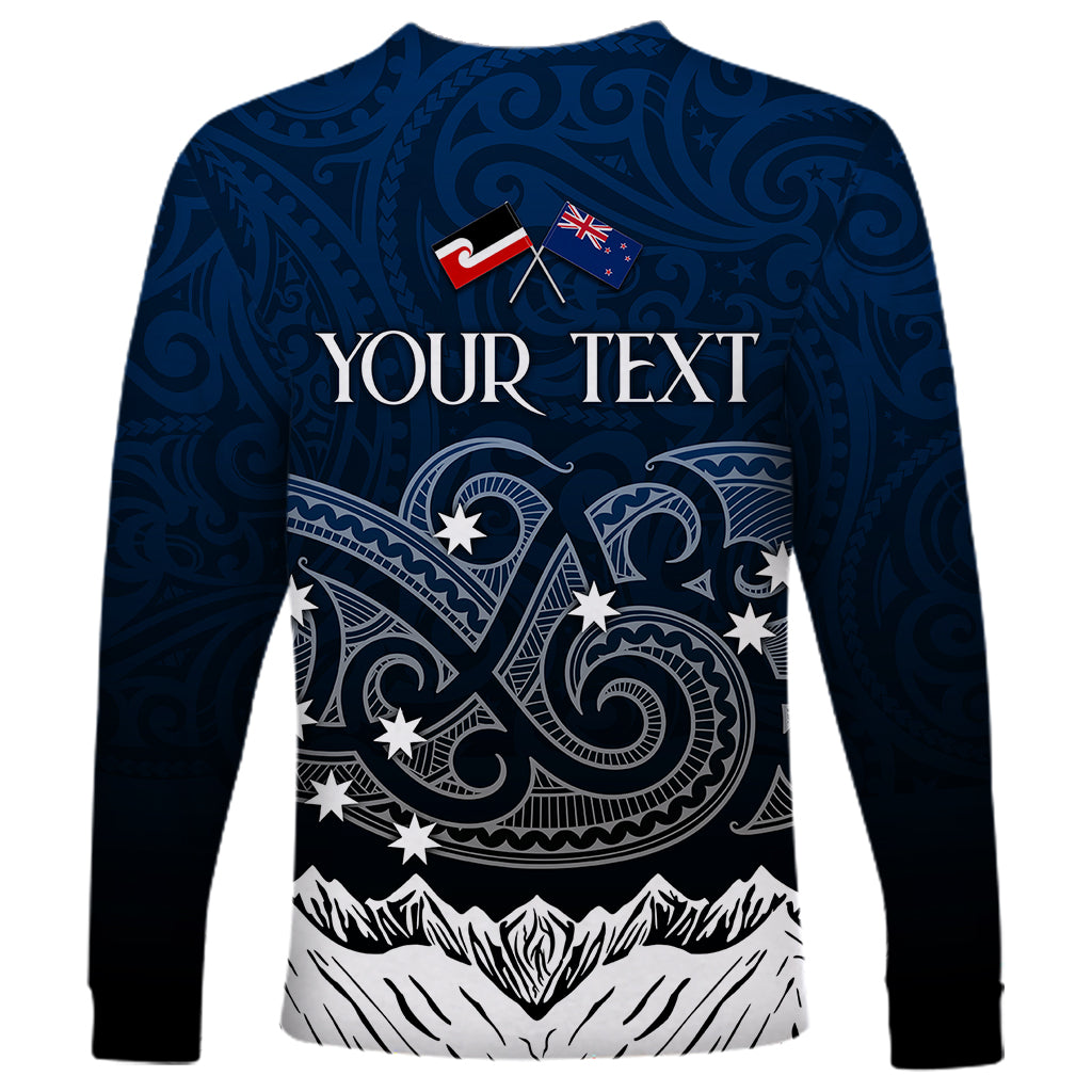 Peronsalised New Zealand Long Sleeve Shirt Matariki Maori Patterns - Gradient - Wonder Print Shop
