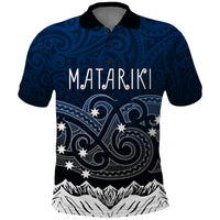 Peronsalised New Zealand Polo Shirt Matariki Maori Patterns - Gradient - Wonder Print Shop