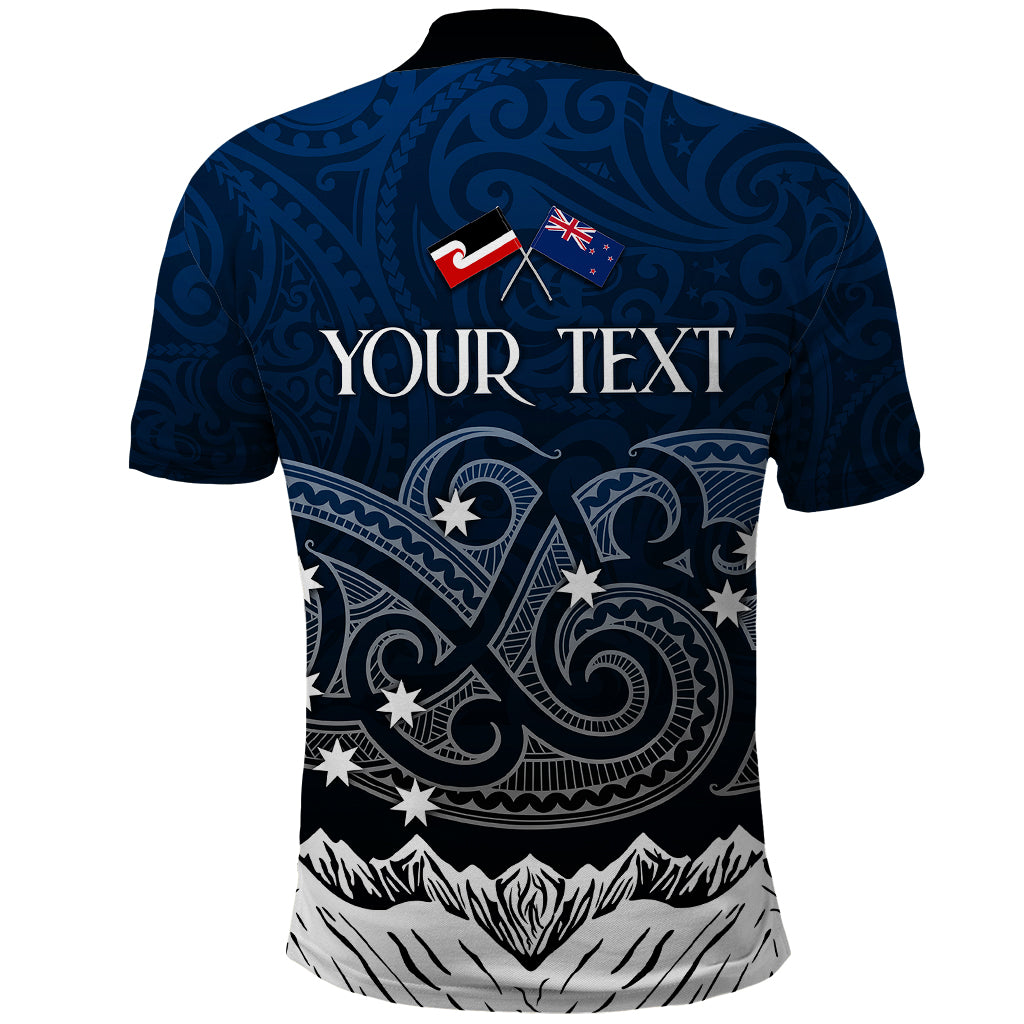 Peronsalised New Zealand Polo Shirt Matariki Maori Patterns - Gradient - Wonder Print Shop