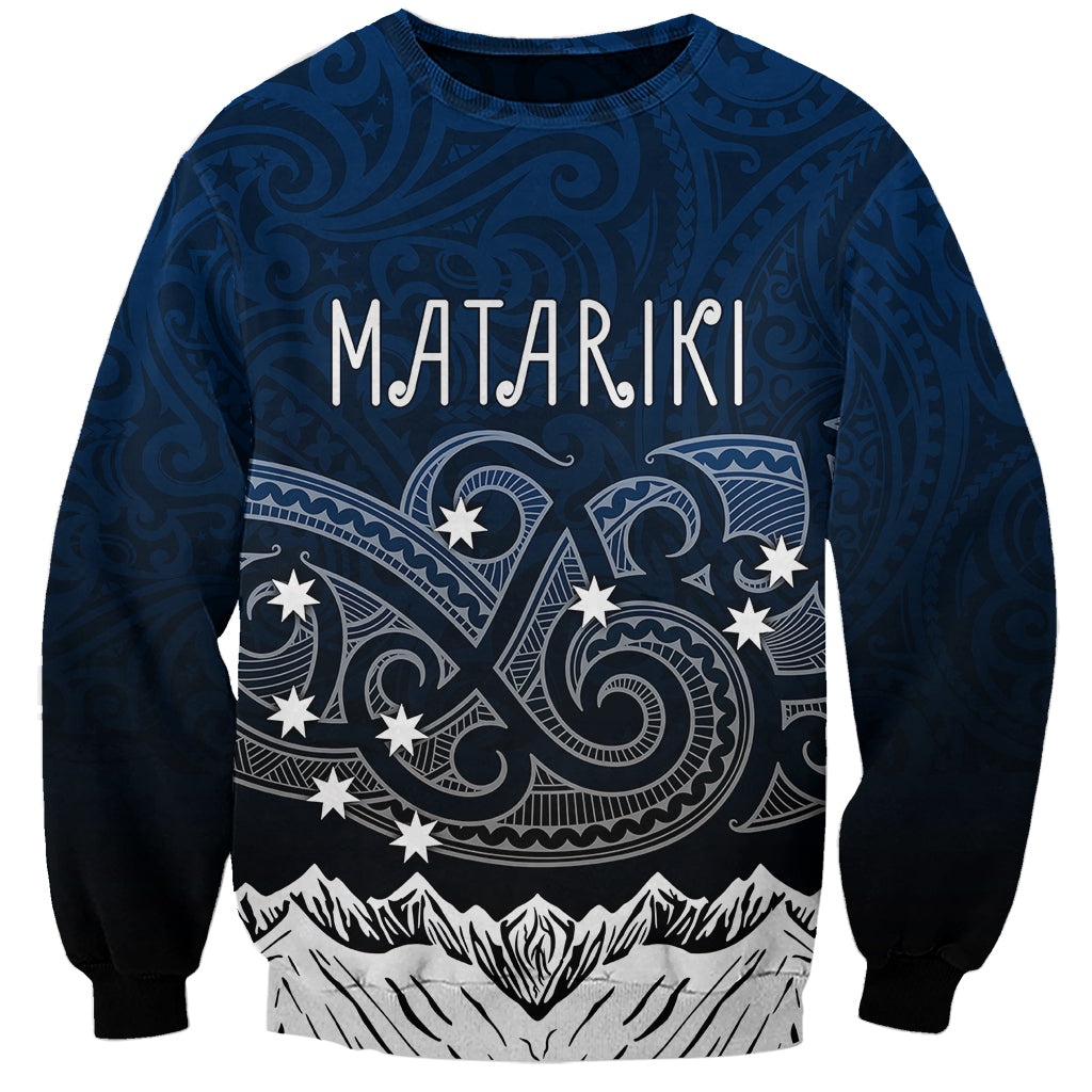 Personalised New Zealand Sweatshirt Matariki Maori Patterns - Gradient - Wonder Print Shop
