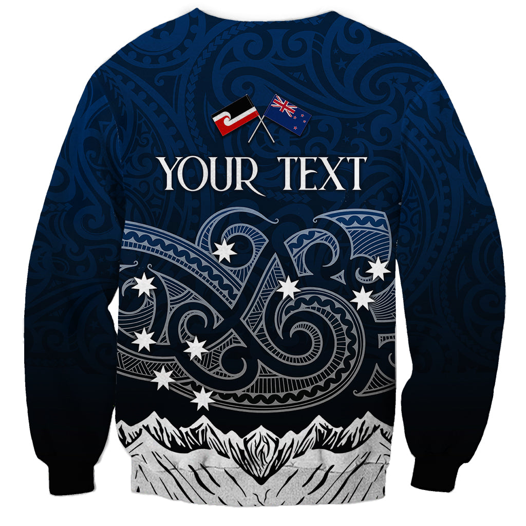 Personalised New Zealand Sweatshirt Matariki Maori Patterns - Gradient - Wonder Print Shop