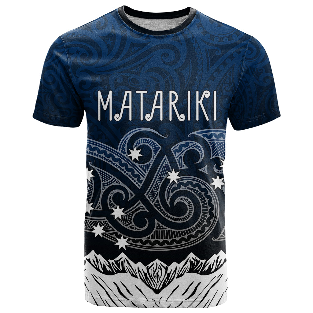 Personalised New Zealand T Shirt Matariki Maori Patterns - Gradient - Wonder Print Shop