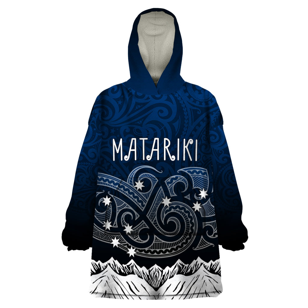 Personalised New Zealand Wearable Blanket Hoodie Matariki Maori Patterns - Gradient - Wonder Print Shop