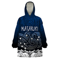 Personalised New Zealand Wearable Blanket Hoodie Matariki Maori Patterns - Gradient - Wonder Print Shop