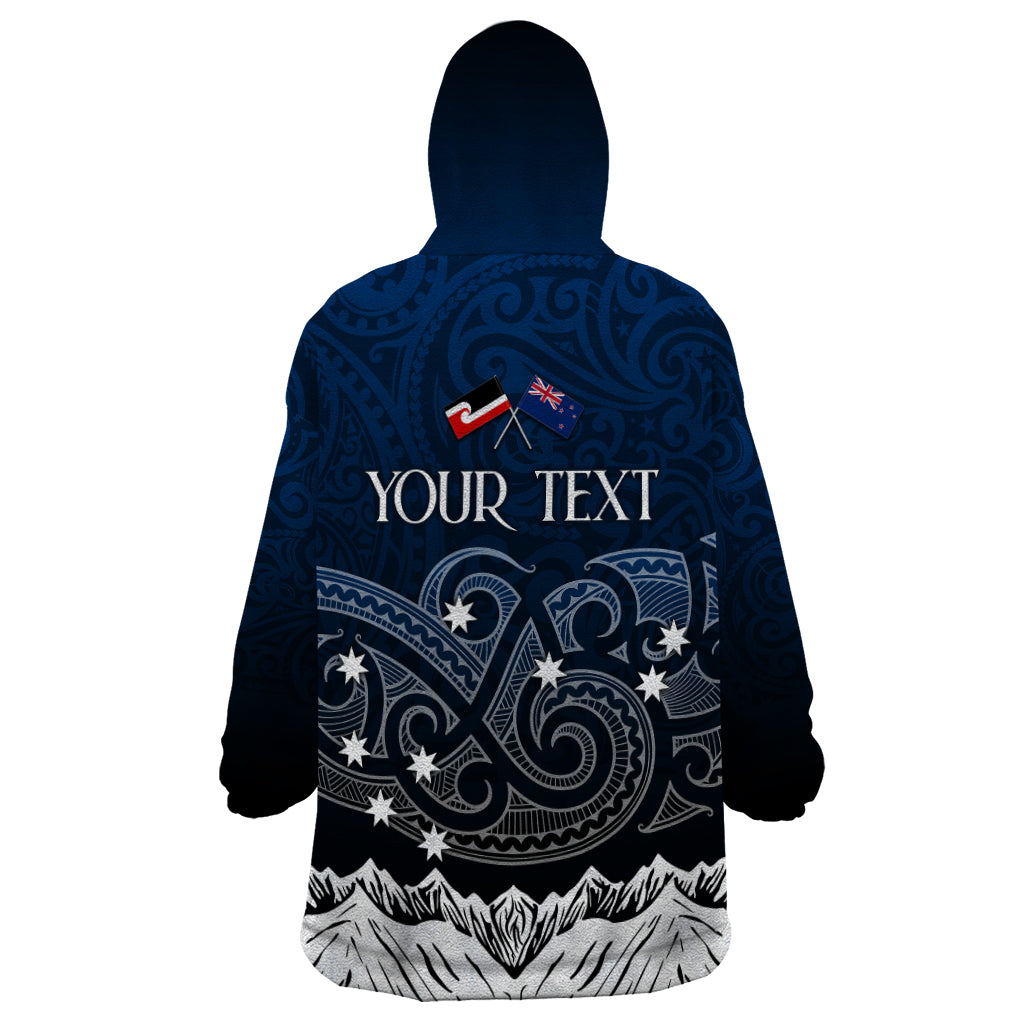 Personalised New Zealand Wearable Blanket Hoodie Matariki Maori Patterns - Gradient - Wonder Print Shop
