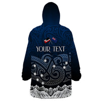 Personalised New Zealand Wearable Blanket Hoodie Matariki Maori Patterns - Gradient - Wonder Print Shop