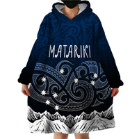 Personalised New Zealand Wearable Blanket Hoodie Matariki Maori Patterns - Gradient - Wonder Print Shop